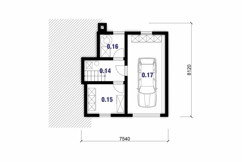 Montovaný dom typ 117 - podorysy